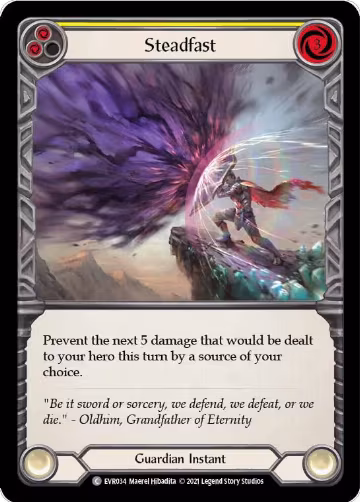 Steadfast (Yellow) (EVR034), Everfest — Flesh & Blood card price