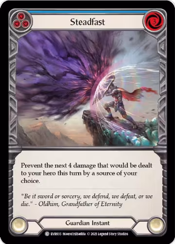 Steadfast (Blue) (EVR035), Everfest — Flesh & Blood card price