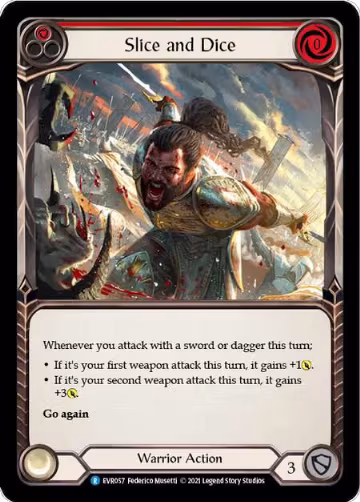 Slice and Dice (Red) (EVR057), Everfest — Flesh & Blood card price