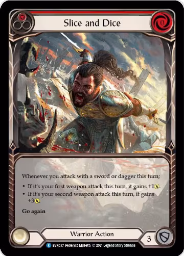 Slice and Dice (Red) (Extended Art) (EVR057), Everfest — Flesh & Blood card price