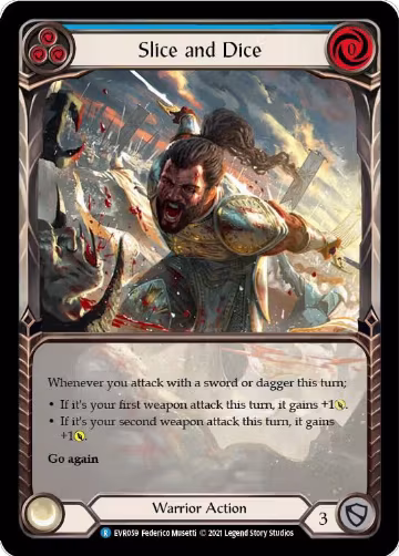 Slice and Dice (Blue) (Extended Art) (EVR059), Everfest — Flesh & Blood card price