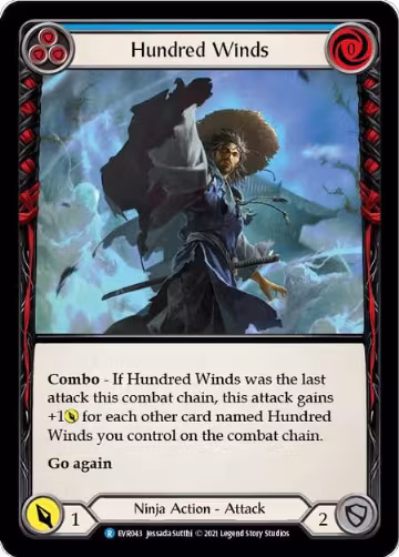 Hundred Winds (Blue) (EVR043), Everfest — Flesh & Blood card price
