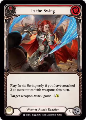 In the Swing (Red) (EVR063), Everfest — Flesh & Blood card price