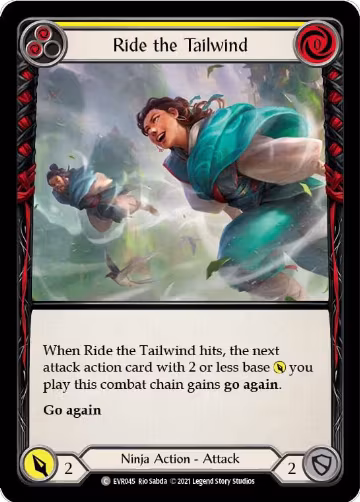 Ride the Tailwind (Yellow) (EVR045), Everfest — Flesh & Blood card price