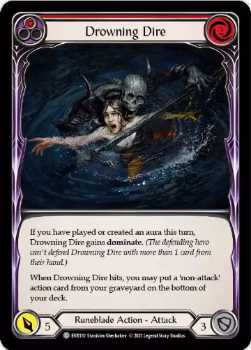 Drowning Dire (Red) (EVR110), Everfest — Flesh & Blood card price