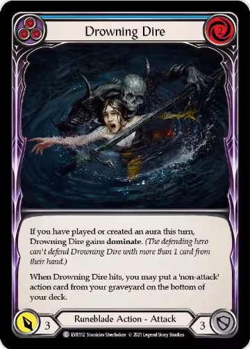 Drowning Dire (Blue) (EVR112), Everfest — Flesh & Blood card price