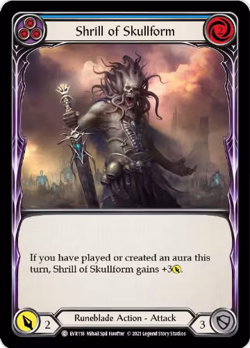 Shrill of Skullform (Blue) (EVR118), Everfest — Flesh & Blood card price