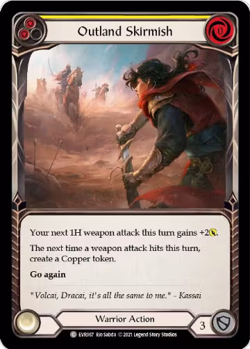 Outland Skirmish (Yellow) (EVR067), Everfest — Flesh & Blood card price