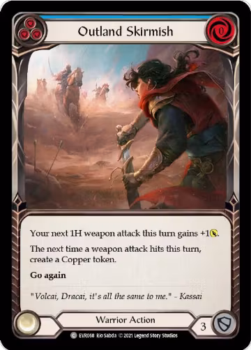 Outland Skirmish (Blue) (EVR068), Everfest — Flesh & Blood card price