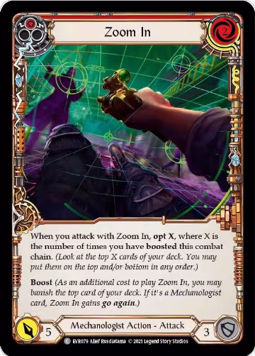 Zoom In (Red) (EVR079), Everfest — Flesh & Blood card price