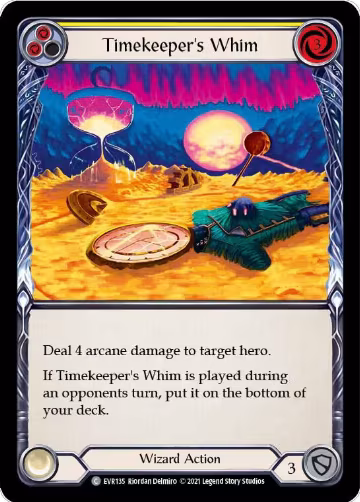 Timekeeper's Whim (Yellow) (EVR135), Everfest — Flesh & Blood card price