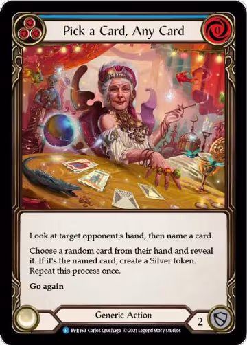 Pick a Card, Any Card (Blue) (EVR169), Everfest — Flesh & Blood card price