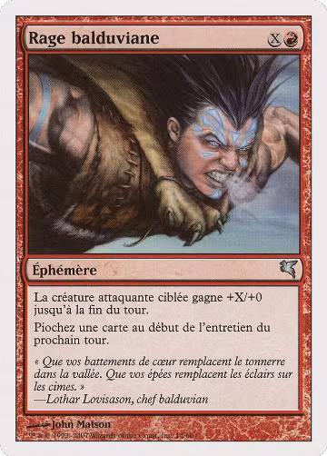 Balduvian Rage (French) - "Rage balduviane" (I15) (I15), Magic Encyclopedia 2005 (Salvat/Hachette) — Magic card price
