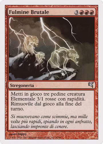 Feral Lightning (Italian) - "Fulmine Brutale" (I50) (I50), Magic Encyclopedia 2005 (Salvat/Hachette) — Magic card price