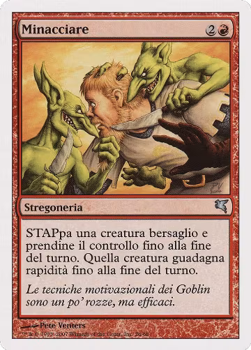 Threaten (Italian) - "Minacciare" (I26) (I26), Magic Encyclopedia 2005 (Salvat/Hachette) — Magic card price