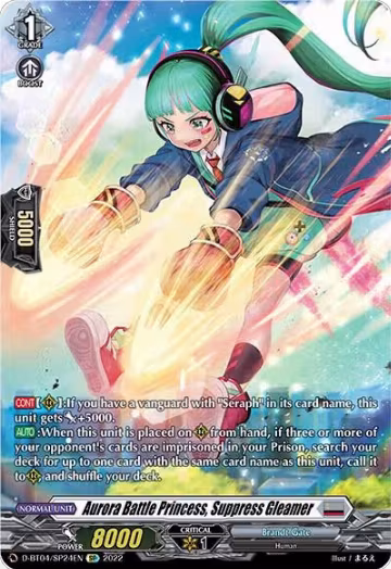 Aurora Battle Princess, Suppress Gleamer (SP) (D-BT04/SP24EN), D-BT04: Awakening of Chakrabarthi — Vanguard card price
