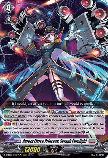 Aurora Fierce Princess, Seraph Purelight (D-BT04/007EN), D-BT04: Awakening of Chakrabarthi — Vanguard card price