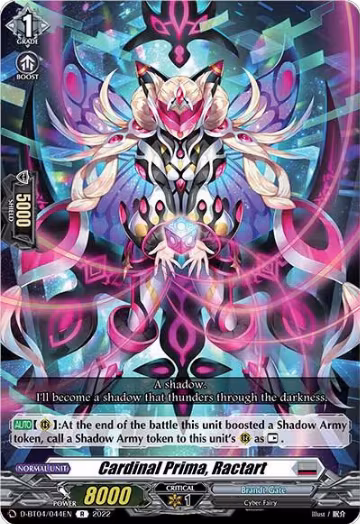 Cardinal Prima, Ractart (D-BT04/044EN), D-BT04: Awakening of Chakrabarthi — Vanguard card price