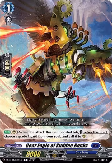 Gear Eagle of Sudden Banks (D-BT04/039EN), D-BT04: Awakening of Chakrabarthi — Vanguard card price