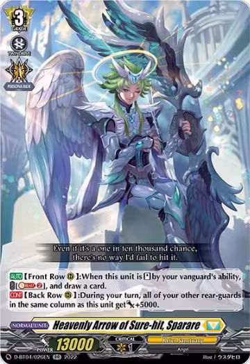 Heavenly Arrow of Sure-hit, Sparare (D-BT04/026EN), D-BT04: Awakening of Chakrabarthi — Vanguard card price