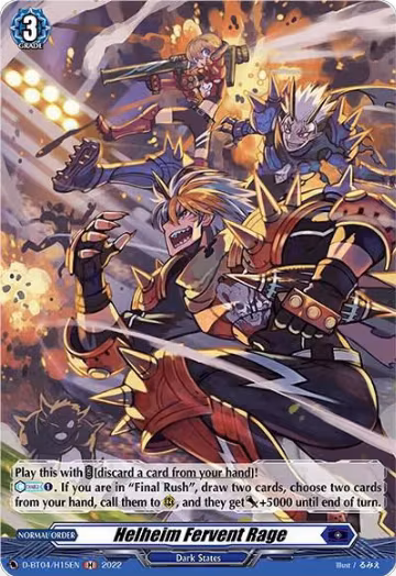 Helheim Fervent Rage (Holo) (D-BT04/H15EN), D-BT04: Awakening of Chakrabarthi — Vanguard card price