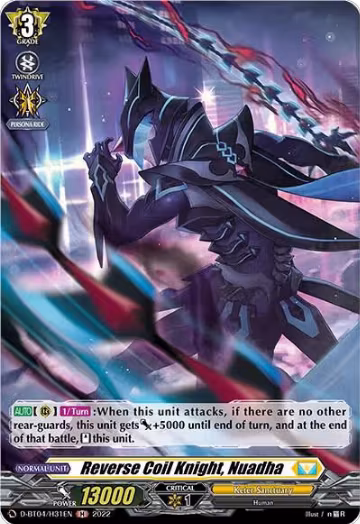 Reverse Coil Knight, Nuadha (Holo) (D-BT04/H31EN), D-BT04: Awakening of Chakrabarthi — Vanguard card price
