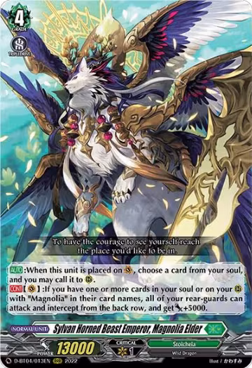 Sylvan Horned Beast Emperor, Magnolia Elder (D-BT04/013EN), D-BT04: Awakening of Chakrabarthi — Vanguard card price