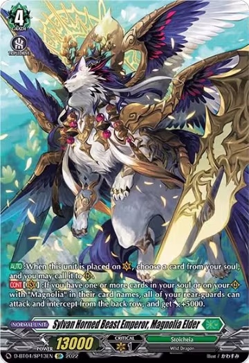 Sylvan Horned Beast Emperor, Magnolia Elder (SP) (D-BT04/SP13EN), D-BT04: Awakening of Chakrabarthi — Vanguard card price