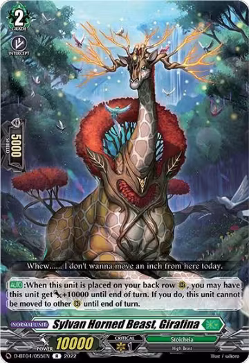 Sylvan Horned Beast, Girafina (D-BT04/055EN), D-BT04: Awakening of Chakrabarthi — Vanguard card price