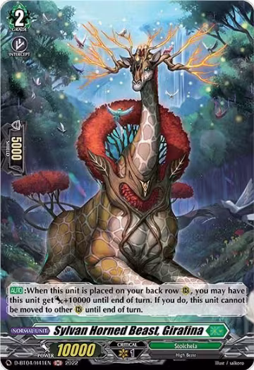 Sylvan Horned Beast, Girafina (Holo) (D-BT04/H41EN), D-BT04: Awakening of Chakrabarthi — Vanguard card price