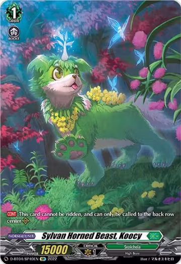 Sylvan Horned Beast, Koocy (SP) (D-BT04/SP49EN), D-BT04: Awakening of Chakrabarthi — Vanguard card price