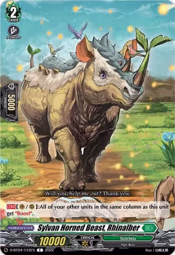 Sylvan Horned Beast, Rhinalber (D-BT04/112EN), D-BT04: Awakening of Chakrabarthi — Vanguard card price