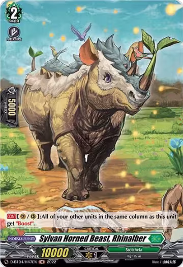 Sylvan Horned Beast, Rhinalber (Holo) (D-BT04/H47EN), D-BT04: Awakening of Chakrabarthi — Vanguard card price