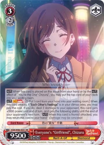 Everyone's "Girlfriend", Chizuru (KNK/W86-E051 RR), Rent-A-Girlfriend — Weiß Schwarz card price
