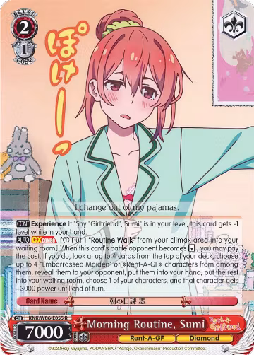 Morning Routine, Sumi (KNK/W86-E055 R), Rent-A-Girlfriend — Weiß Schwarz card price