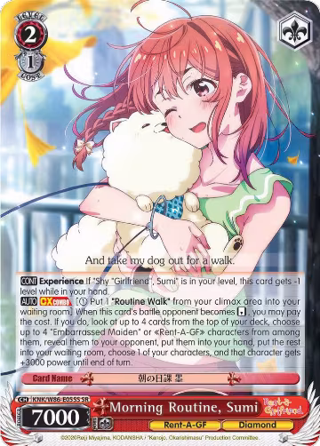 Morning Routine, Sumi (SR) (KNK/W86-E055S SR), Rent-A-Girlfriend — Weiß Schwarz card price
