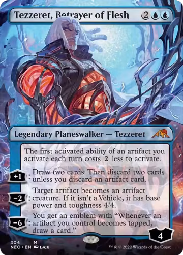 Tezzeret, Betrayer of Flesh (Borderless) (304), Kamigawa: Neon Dynasty — Magic card price