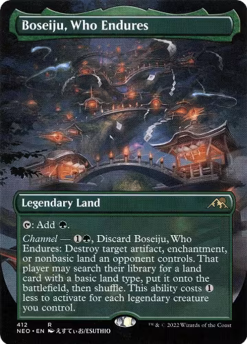 Boseiju, Who Endures (Borderless) (412), Kamigawa: Neon Dynasty — Magic card price