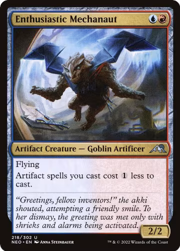 Enthusiastic Mechanaut (218), Kamigawa: Neon Dynasty — Magic card price