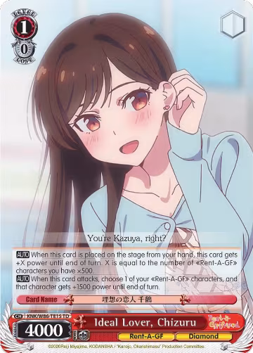 Ideal Lover, Chizuru (KNK/W86-TE15 TD), Rent-A-Girlfriend — Weiß Schwarz card price