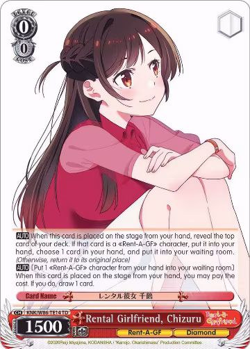 Rental Girlfriend, Chizuru (KNK/W86-TE14 TD), Rent-A-Girlfriend — Weiß Schwarz card price