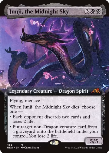 Junji, the Midnight Sky (Extended Art) (456), Kamigawa: Neon Dynasty — Magic card price