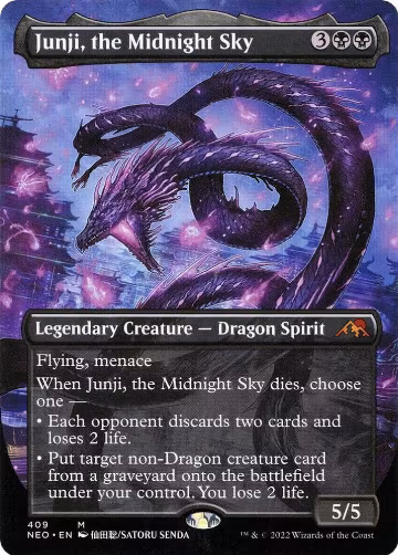 Junji, the Midnight Sky (Borderless) (409), Kamigawa: Neon Dynasty — Magic card price