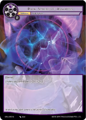 Dark Sphere of Asmodeus (GRL-060), Game of Gods: Reloaded — Force of Will card price