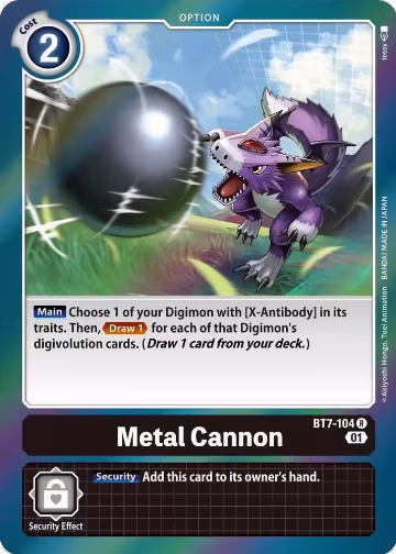 Metal Cannon (BT7-104 R), Next Adventure — Digimon card price