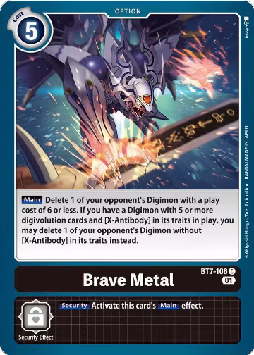 Brave Metal (BT7-106 C), Next Adventure — Digimon card price