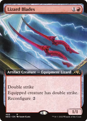 Lizard Blades (Extended Art) (468), Kamigawa: Neon Dynasty — Magic card price
