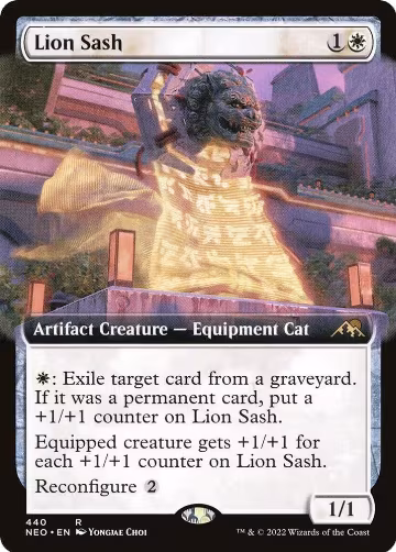 Lion Sash (Extended Art) (440), Kamigawa: Neon Dynasty — Magic card price