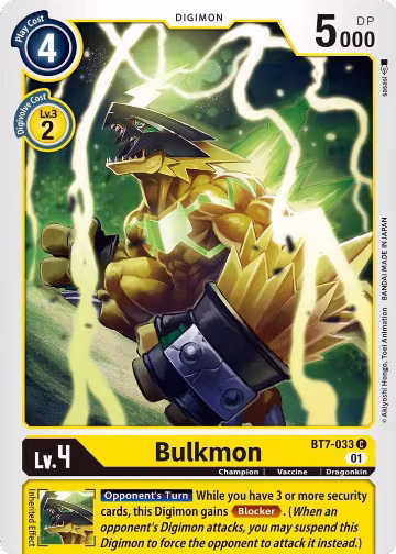 Bulkmon (BT7-033 C), Next Adventure — Digimon card price