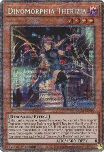 Dinomorphia Therizia (Starlight Rare) (BACH-EN009), Battle of Chaos — Yu-Gi-Oh! card price